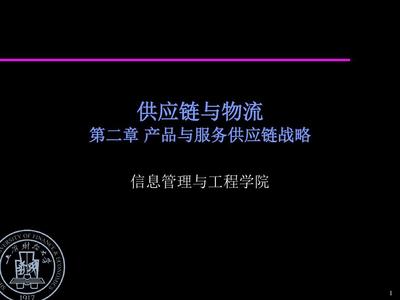 供应链第二章--产品和服务供应链战略 77页PPT文档